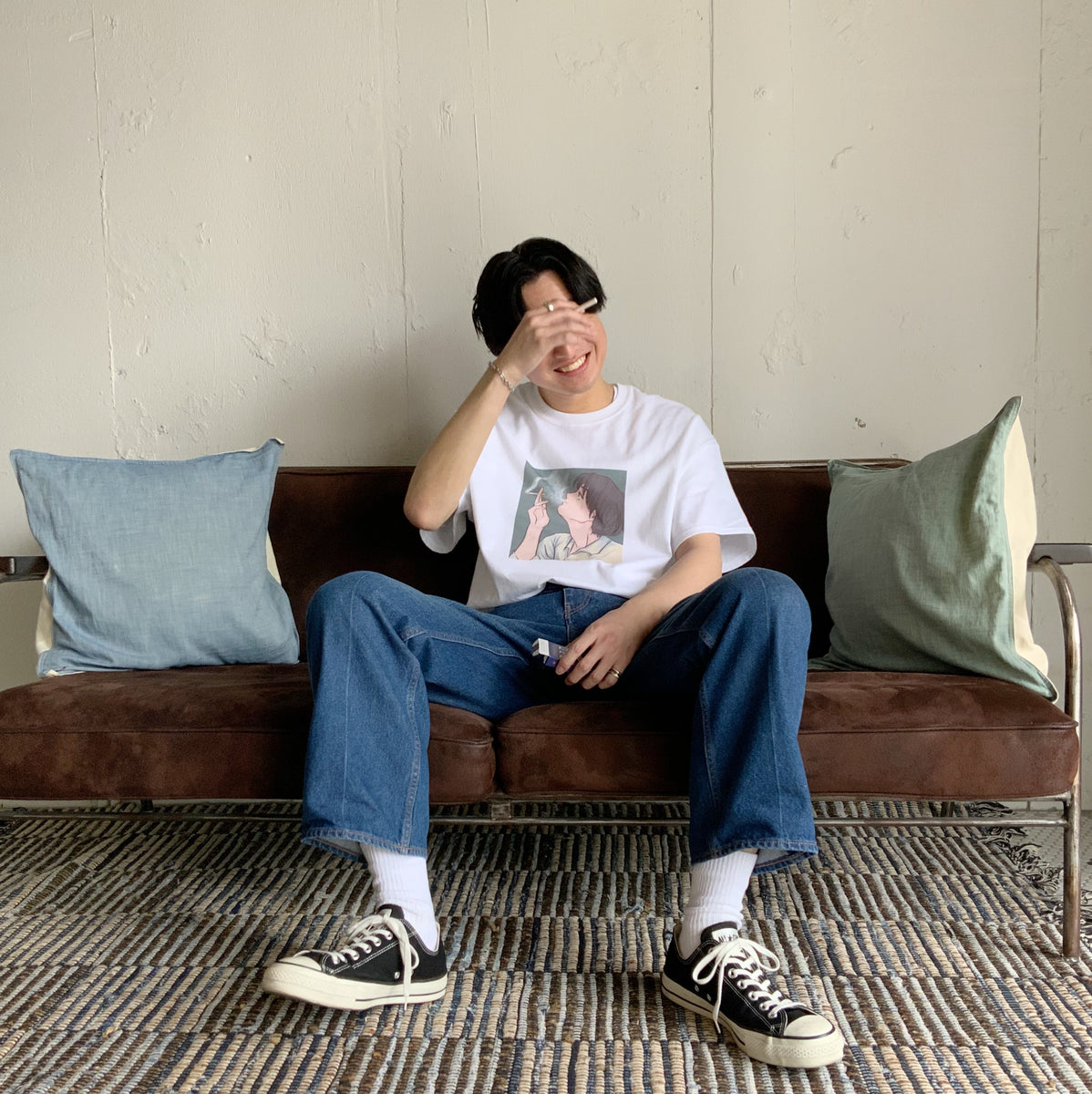 島田つか沙 草臥一服Tシャツ – One Drop（ワンドロップ）