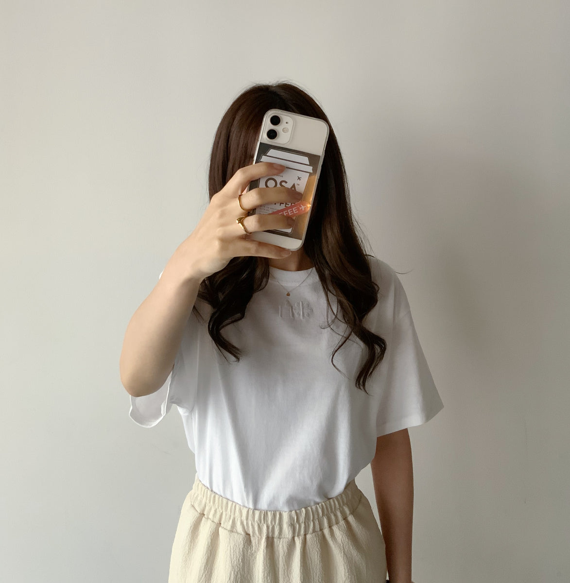 ⚫︎TAO⚫︎ 白Thank you のつけ襟 ふくだ白米刺繍Tシャツ – One Drop（ワンドロップ）