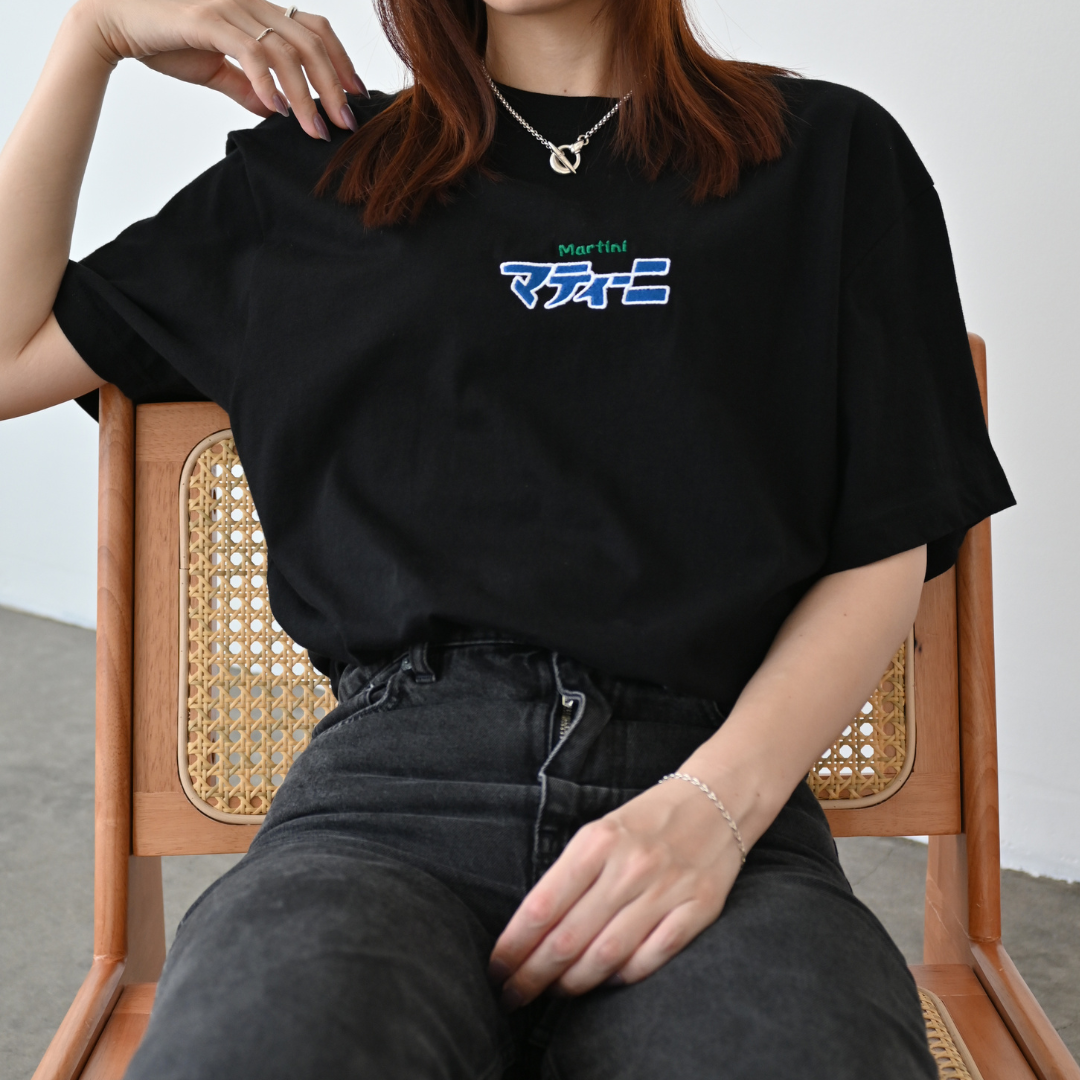 ふくだ マティーニ刺繍Tshirt