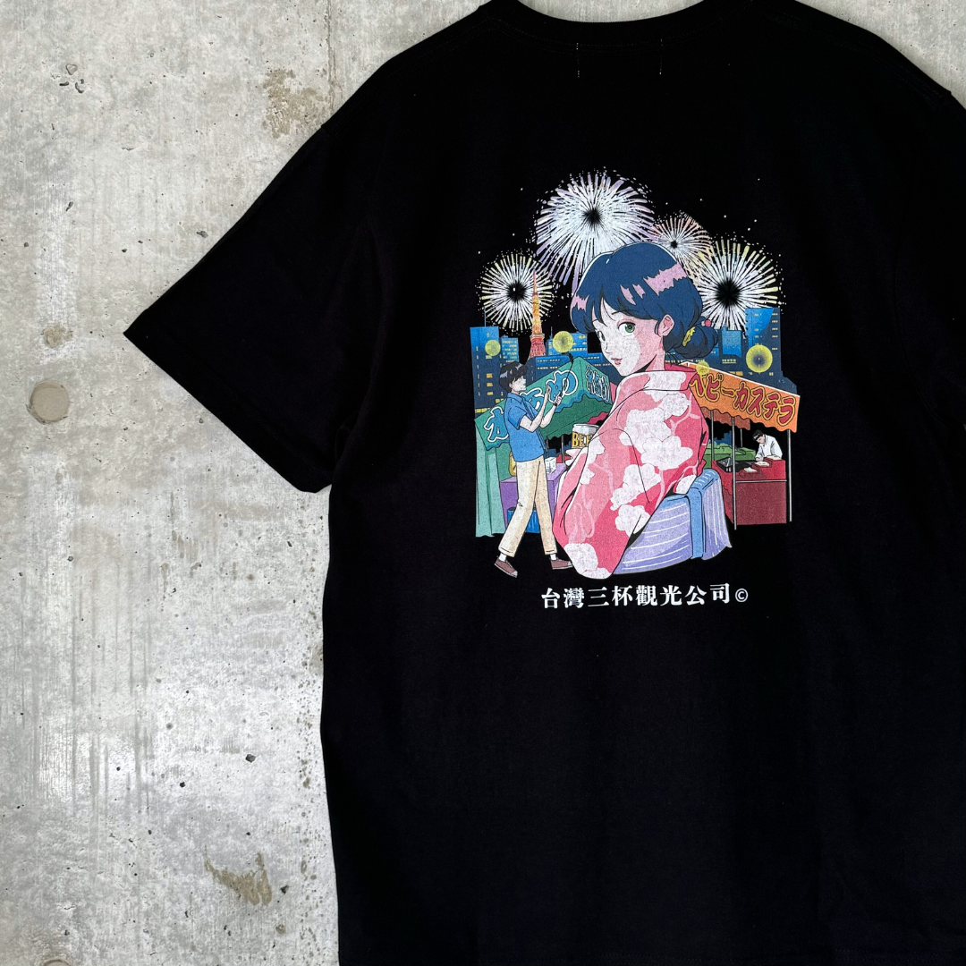 JUN × chao! First-time Japan Summer Vibes T-shirt – One Drop(ワン JUN × chao! First-time Japan Summer Vibes T-shirt – One Drop(ワン