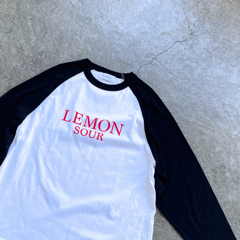 OneDrop LEMON SOUR Raglan long T-shirt