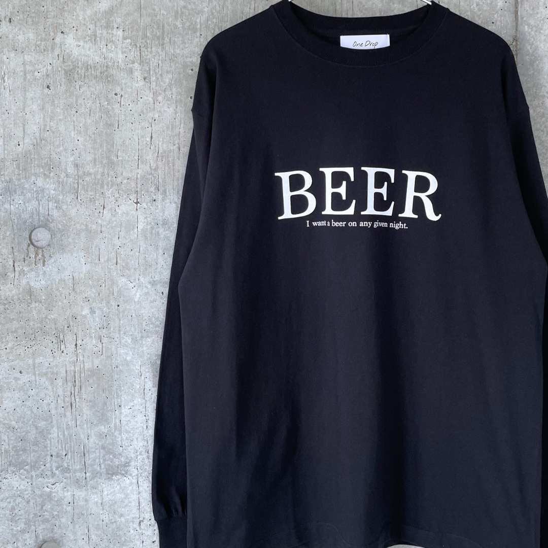 OneDrop BEER LOGO Long T shirt – One Drop（ワンドロップ）
