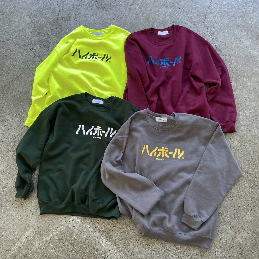 ふくだ Highball Big Logo Sweat – One Drop(ワンドロップ) ふくだ Highball Big Logo Sweat – One Drop(ワンドロップ)