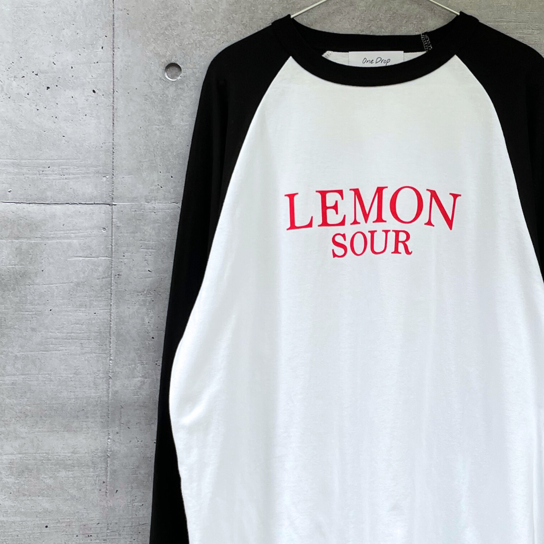 OneDrop LEMON SOUR Raglan long T-shirt