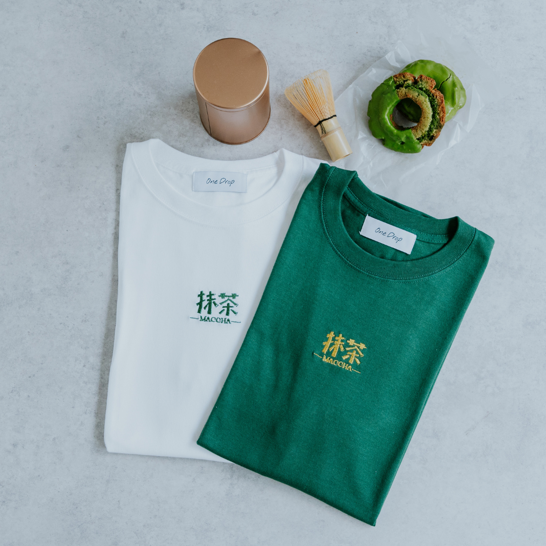 ふくだ抹茶刺繍Tshirt – One Drop(ワンドロップ) ふくだ抹茶刺繍Tshirt – One Drop(ワンドロップ)