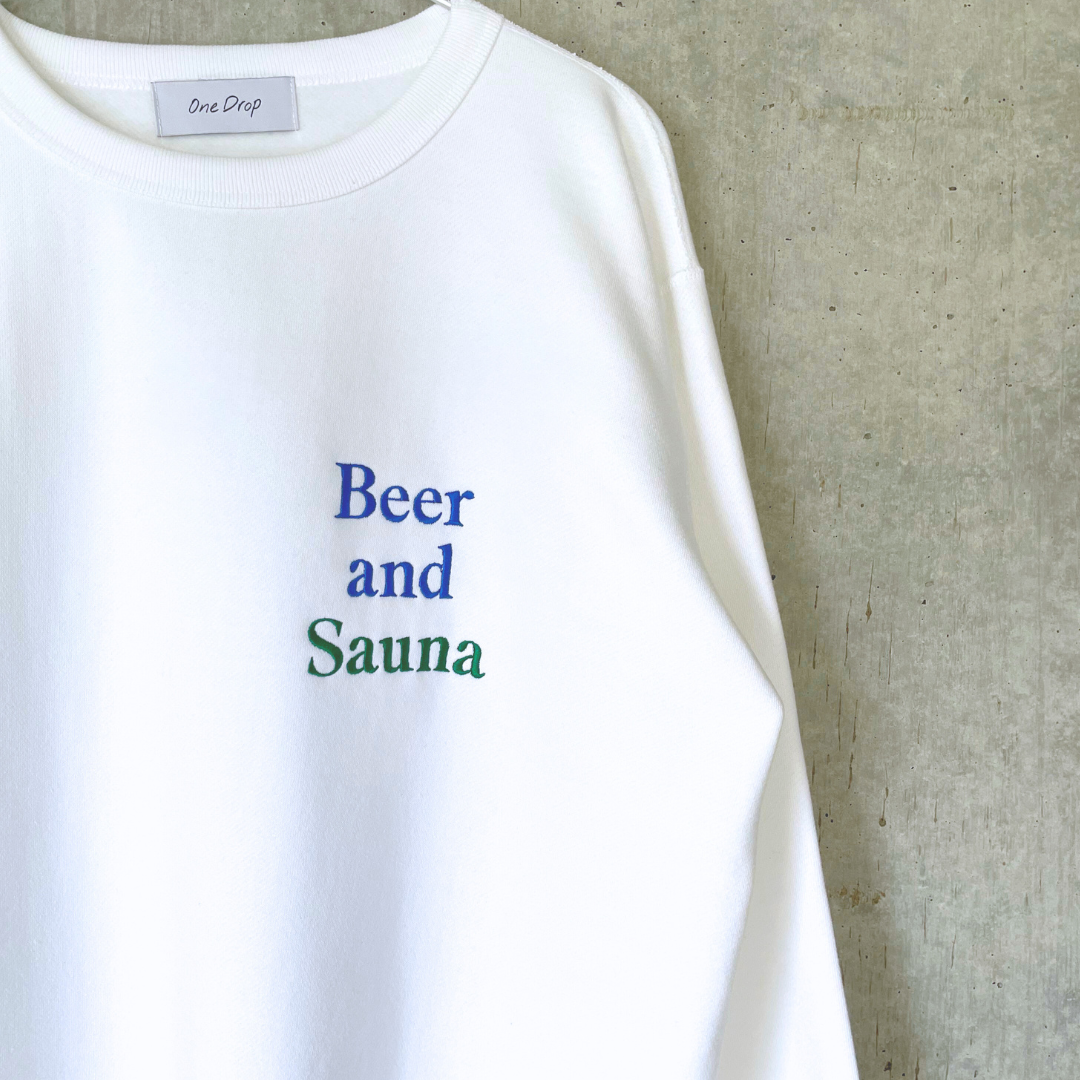 OneDrop Beer and Sauna 刺繍logo sweat