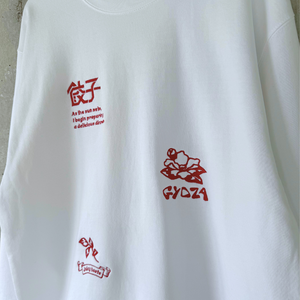 ふくだ 餃子モチーフ刺繍 sweat – One Drop(ワンドロップ) ふくだ 餃子モチーフ刺繍 sweat – One Drop(ワンドロップ)