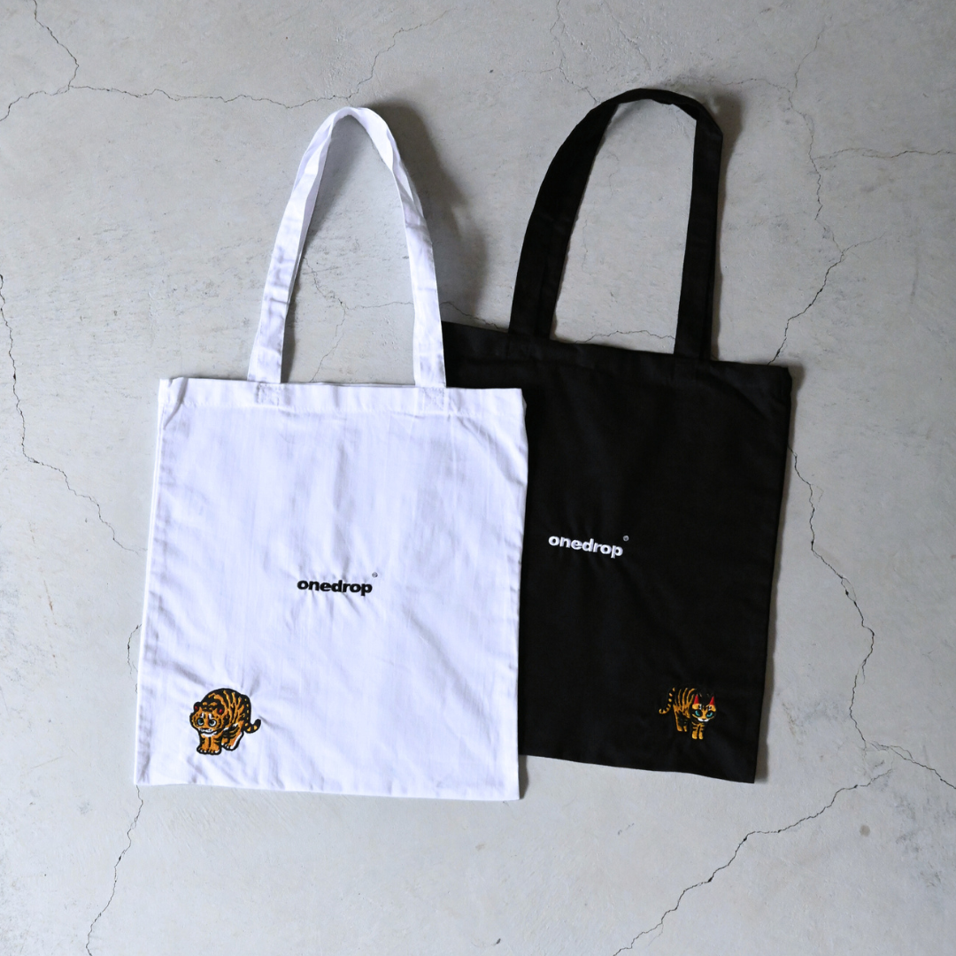 ともわか 虎猫刺繍Tote Bag