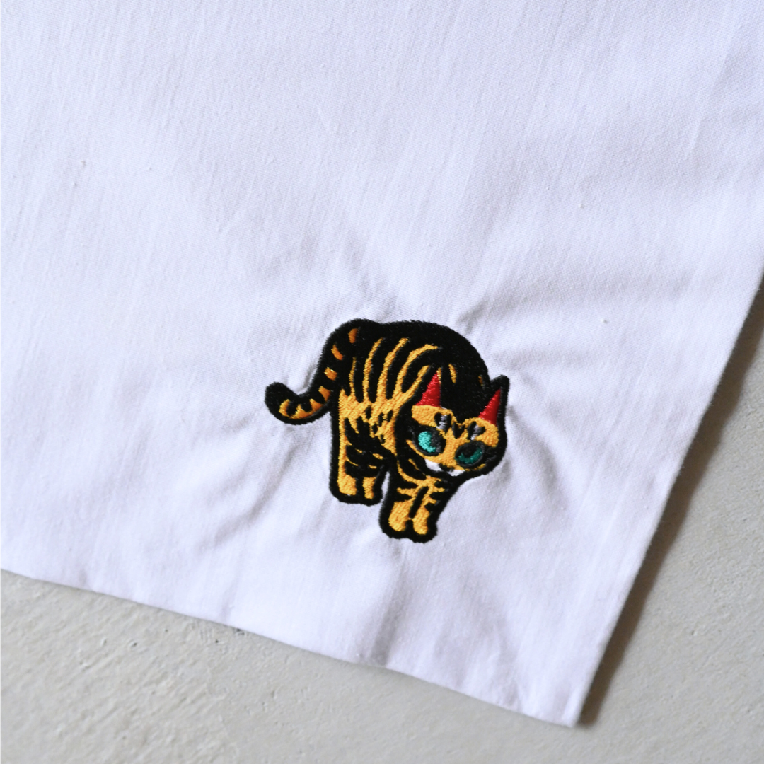 ともわか 虎猫刺繍Tote Bag