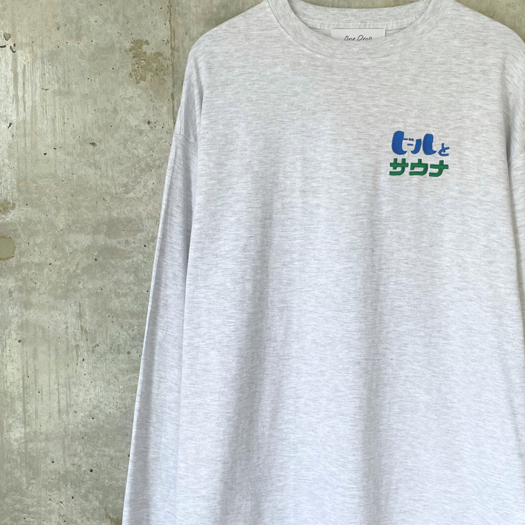 ふくだ ビールとサウナ®刺繍ロングTシャツ – One Drop(ワン ふくだ ビールとサウナ®刺繍ロングTシャツ – One Drop(ワン