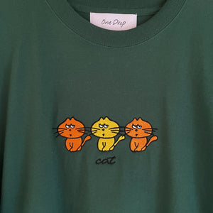 uyu Cats 刺繍Tshirt