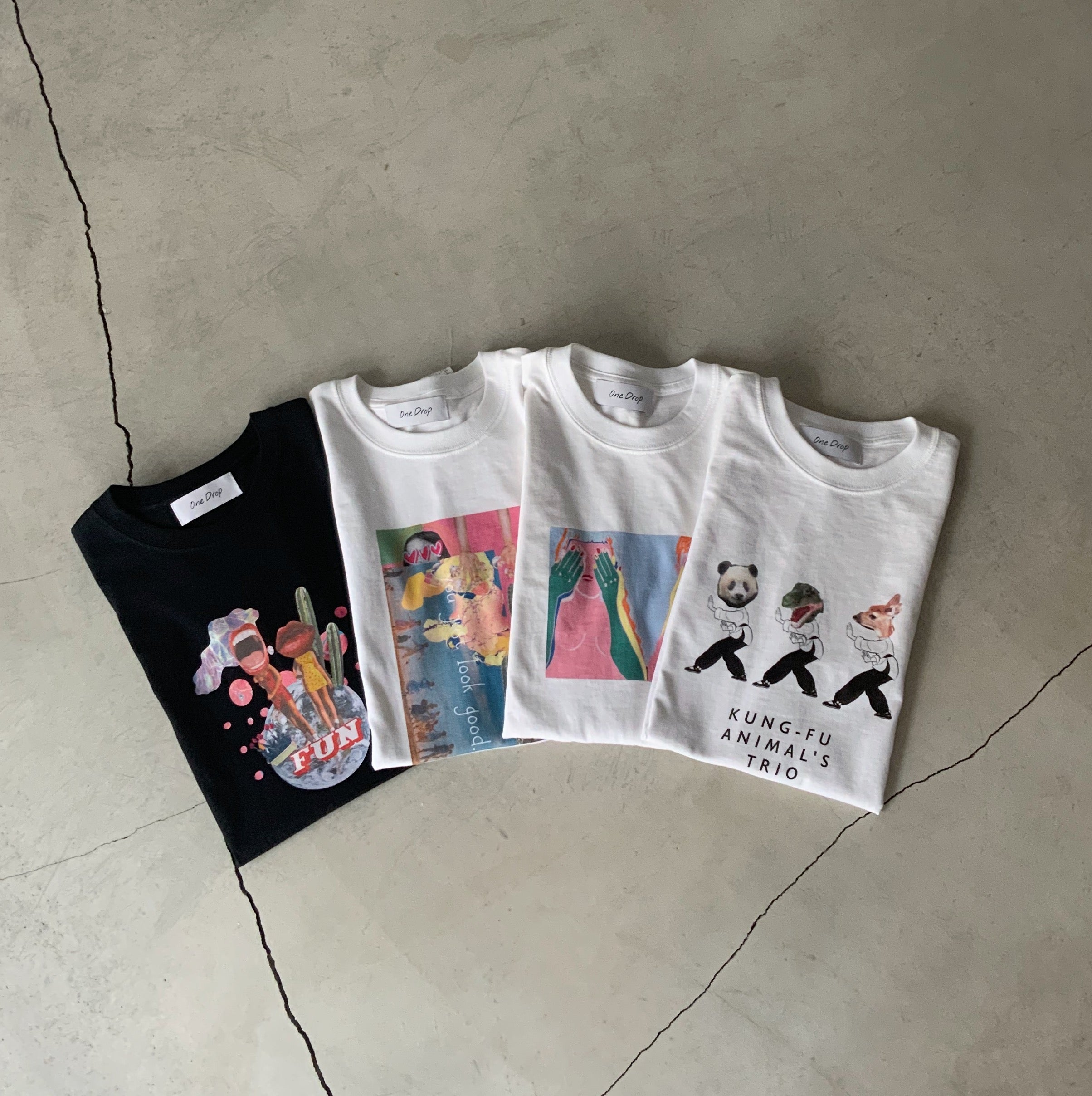 yurianew collage” Kung-fu trio T-shirt
