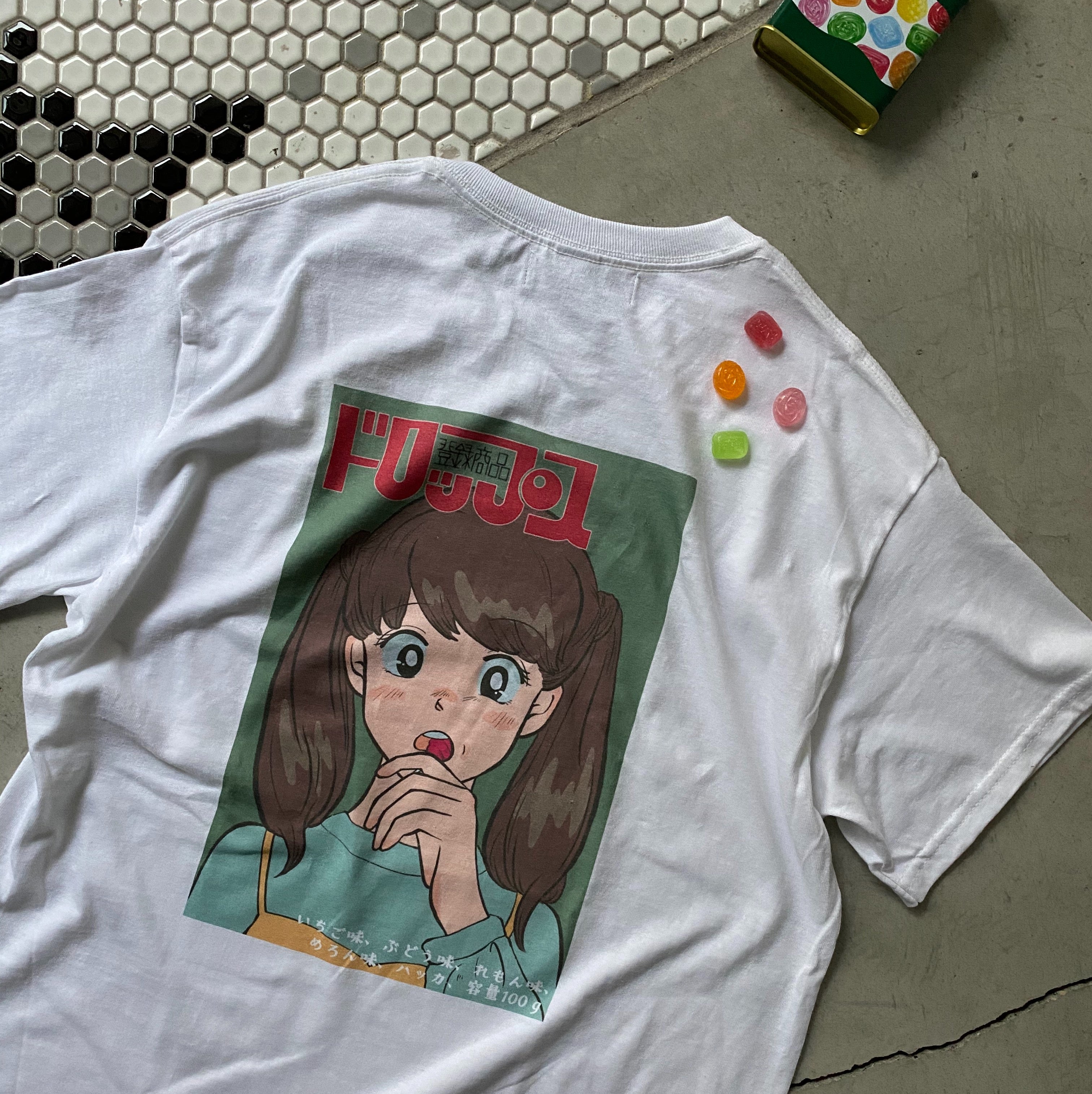 Shimada Tsukasa×Fukuda 糖果 T-shirt